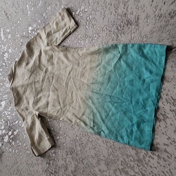 J.Mclaughlin Ombre Shirt Dress Linen SzXS - Picture 7 of 7